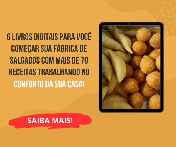 anúncio curso de salgados