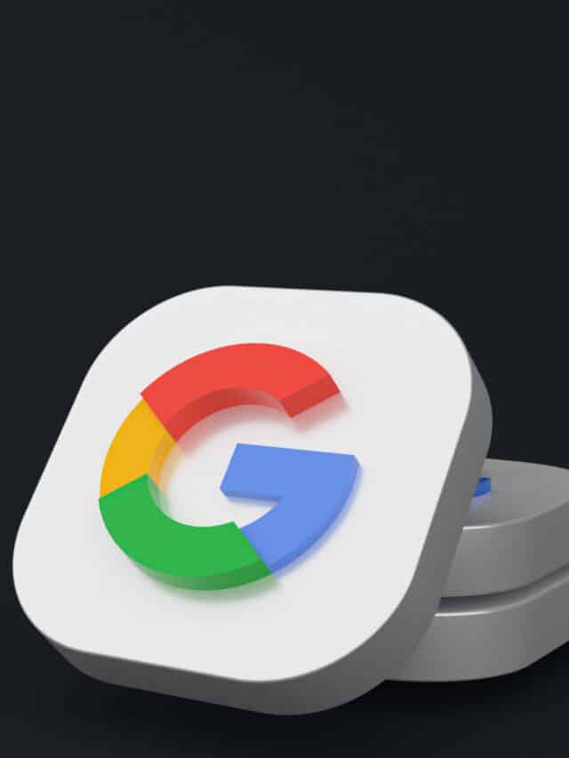 Google application logo 3d rendering on Black background