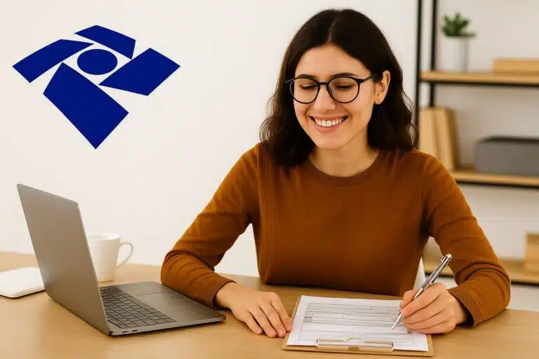 mulher preenchendo IR para terceiros